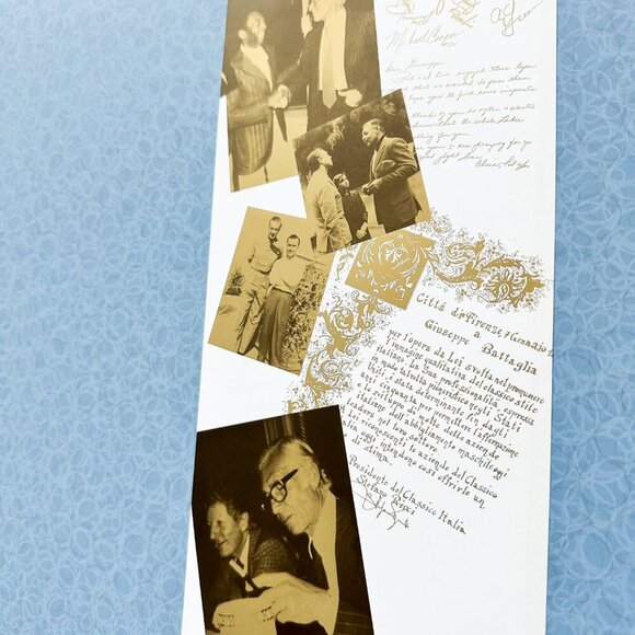 1990s Gold Book Battaglia  Ad • Foil Look • Euro Glamour Vintage Decor - Picture 4 of 10